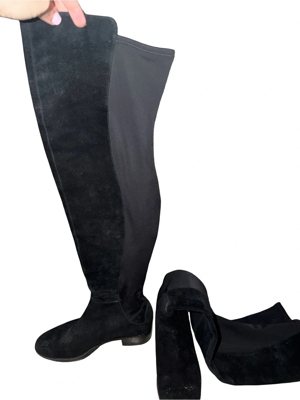 Tory Burch Black Over-the-Knee Suede Boots
